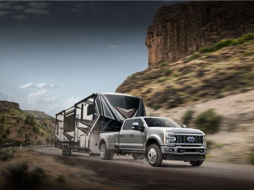 2024 Ford Super Duty towing an RV 