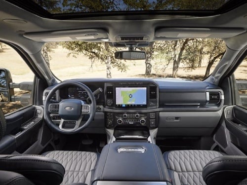 2024 Ford Super Duty interior view of dash area 
