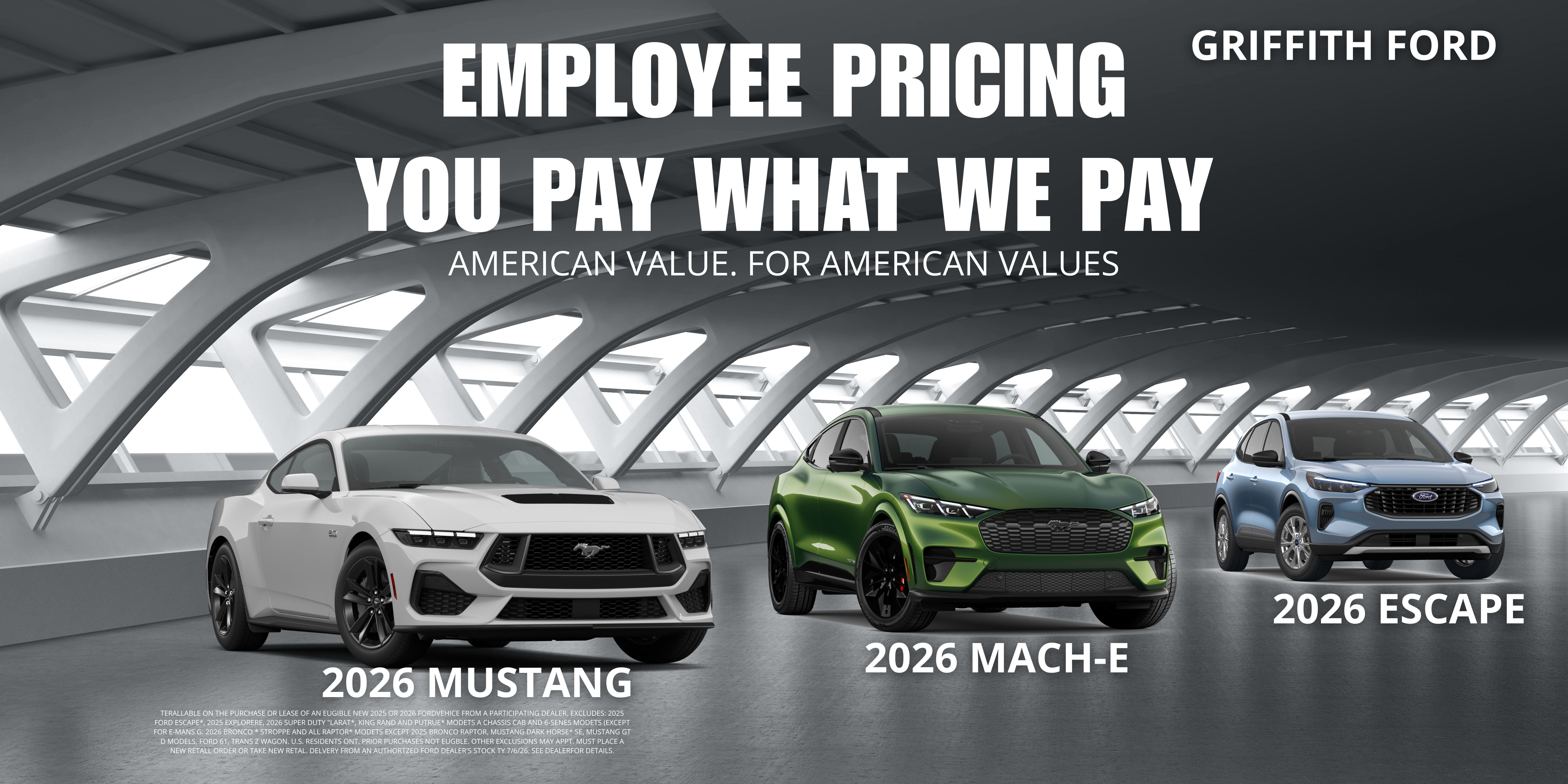 EMPLOYEE PRICING YOU PAY WHAT WE PAY